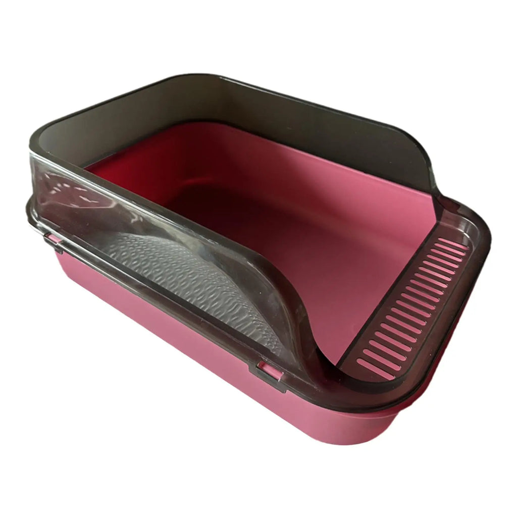 Cat Litter Pan And Anti Splashing Wall