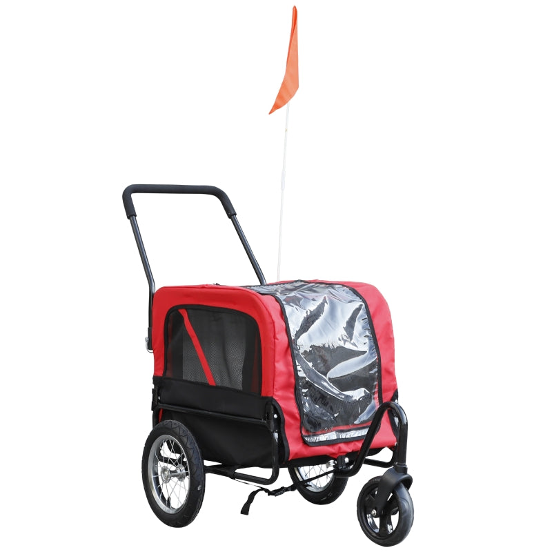 2-in-1, 3 Wheel Pet Jogging Stroller Bike Trailer by Furr Baby Gifts