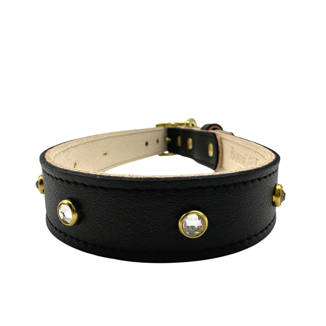 Plain Leather Dog Collar by Bonne et Filou