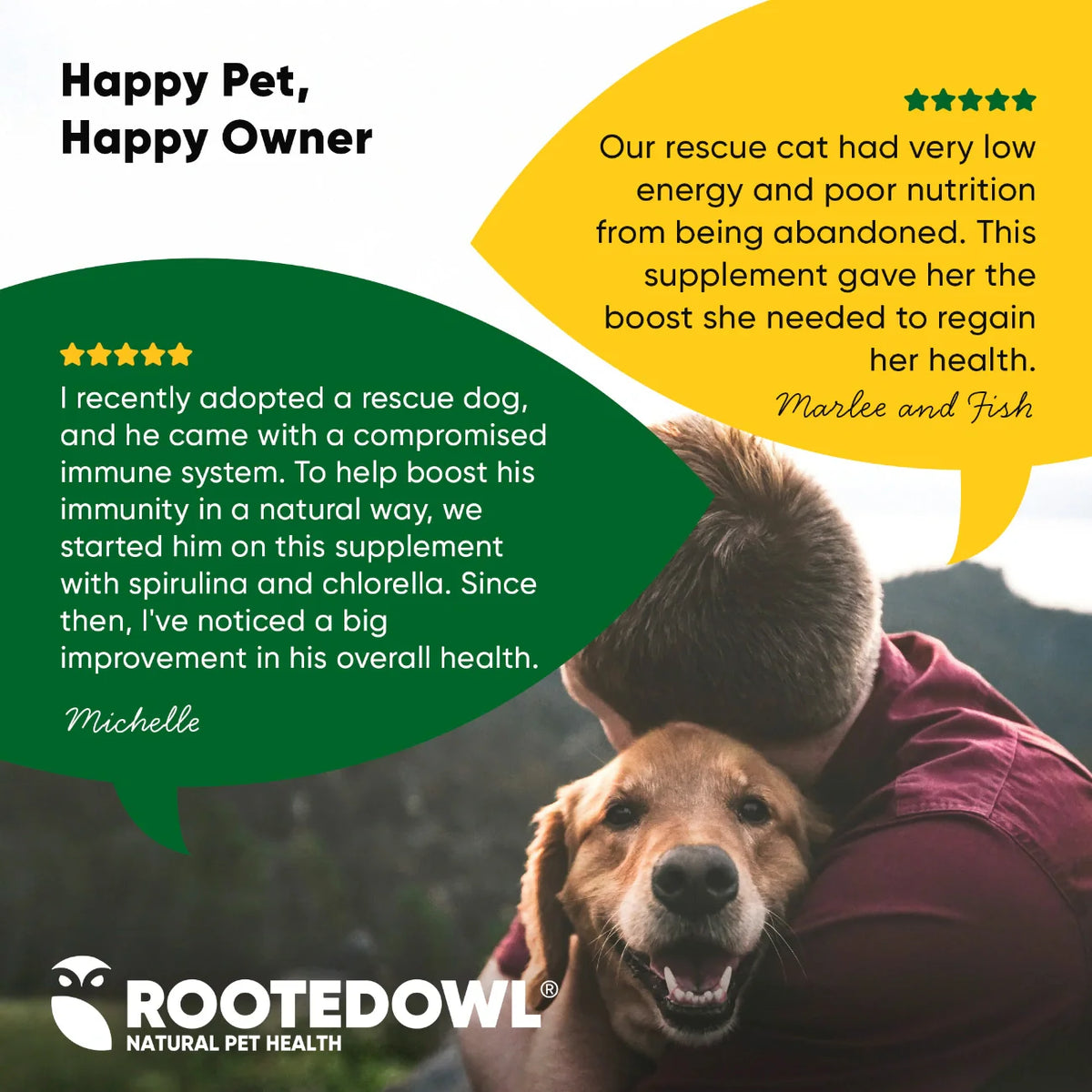 Spirulina & Chlorella by Rooted Owl Pet Supplements