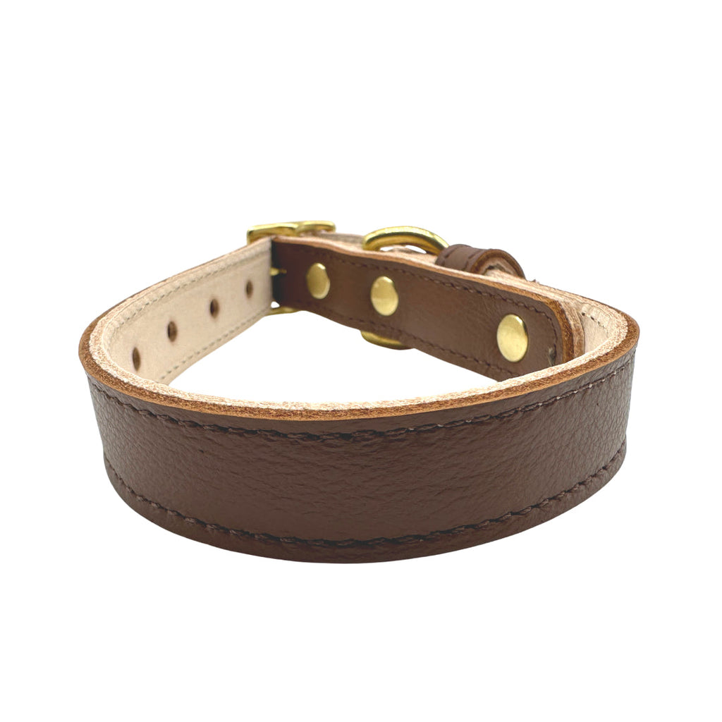 Plain Leather Dog Collar by Bonne et Filou
