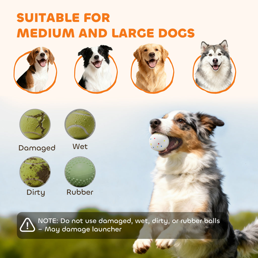 Automatic Dog Ball Launcher with 26-79 FT Distance by VetsPetStore