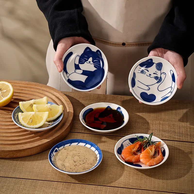 Cute Cat Ceramic Dessert, Sauce Dish by Love My Pet