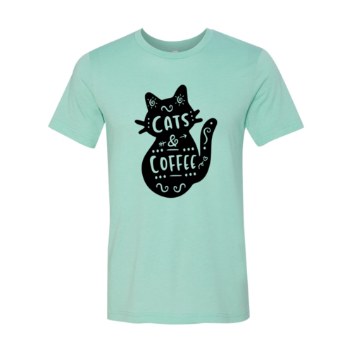 Cat And Coffee T-Shirt by Furr Baby Gifts