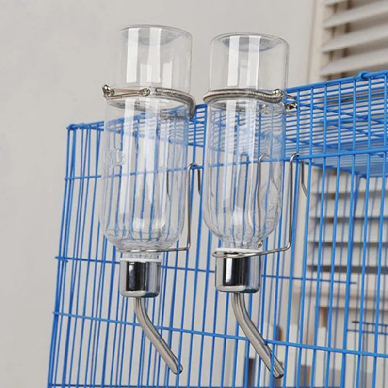 Transparent Hanging Pet Self Water Feeding Bottle by Love My Pet