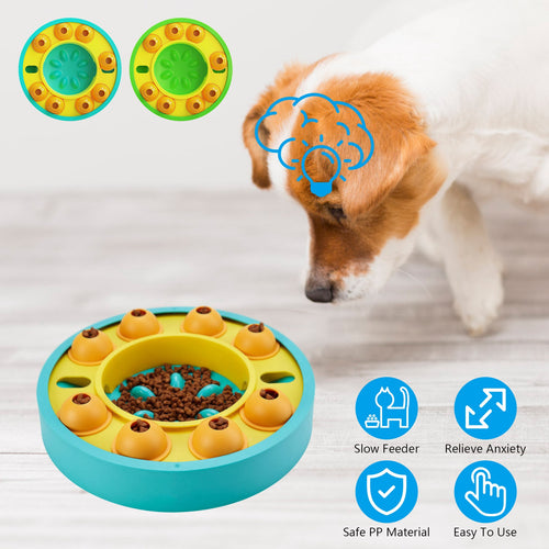 1Pc Dog Puzzle Slow Feeding Bowl, Dog Treat Dispensing Toy For IQ Training. For Small Medium Large Dog Cat by Love My Pet