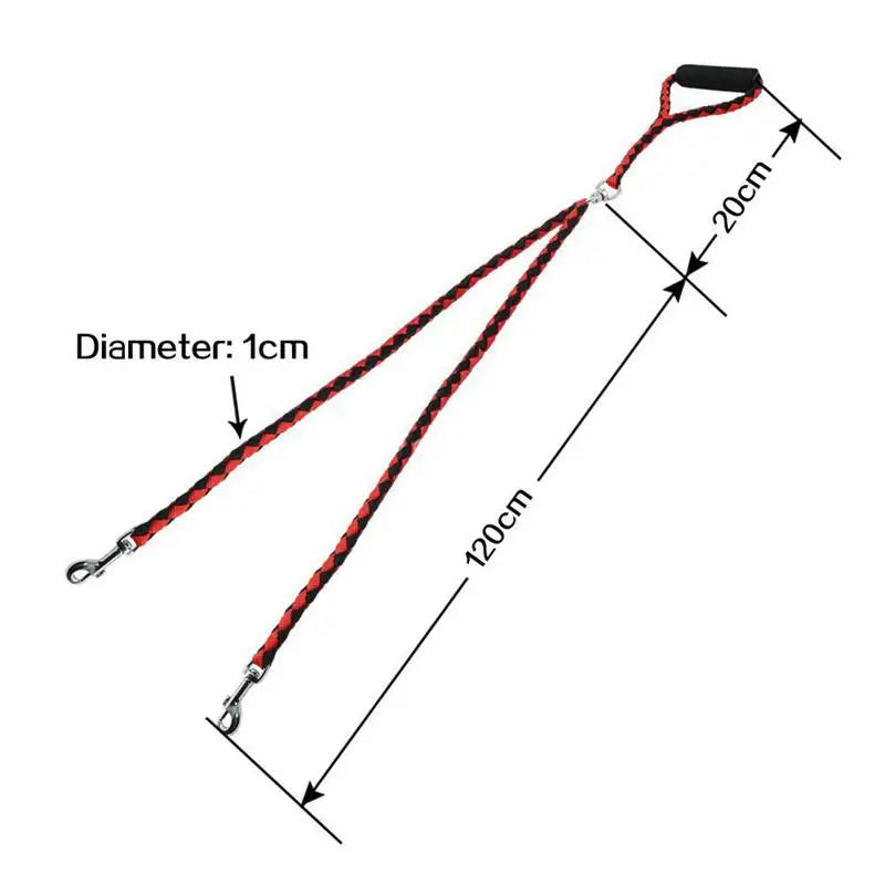 Strong Dual Dog Leash for Two Dogs by Love My Pet