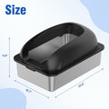 Stainless Steel Cat Litter Box With Lid, Large Cat Litter Box For Big Cats, Scoop And Mat Included by VetsPetStore