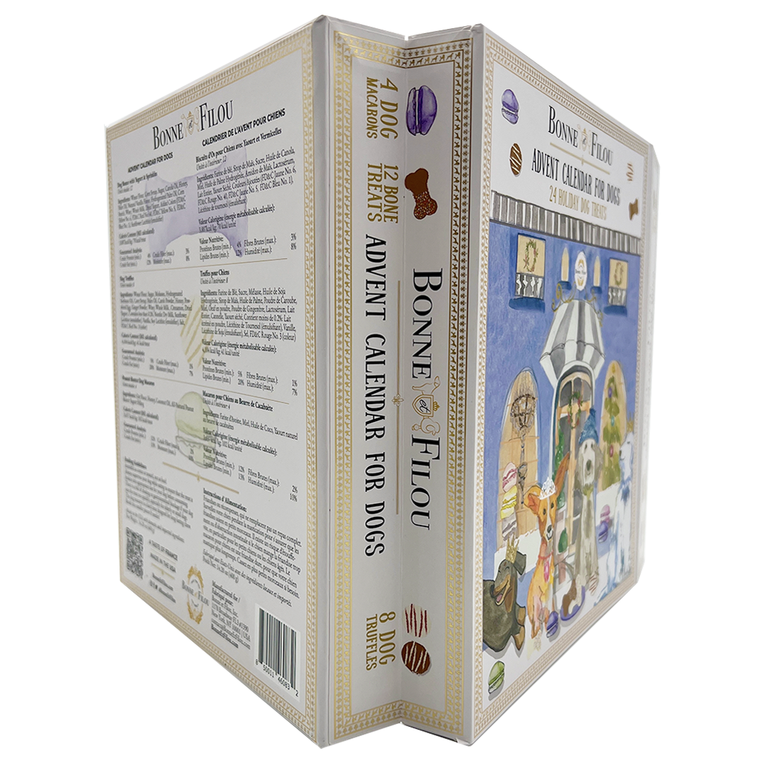 Dog Treats Advent Calendar - 24 Holiday Treats for Dogs by Bonne et Filou