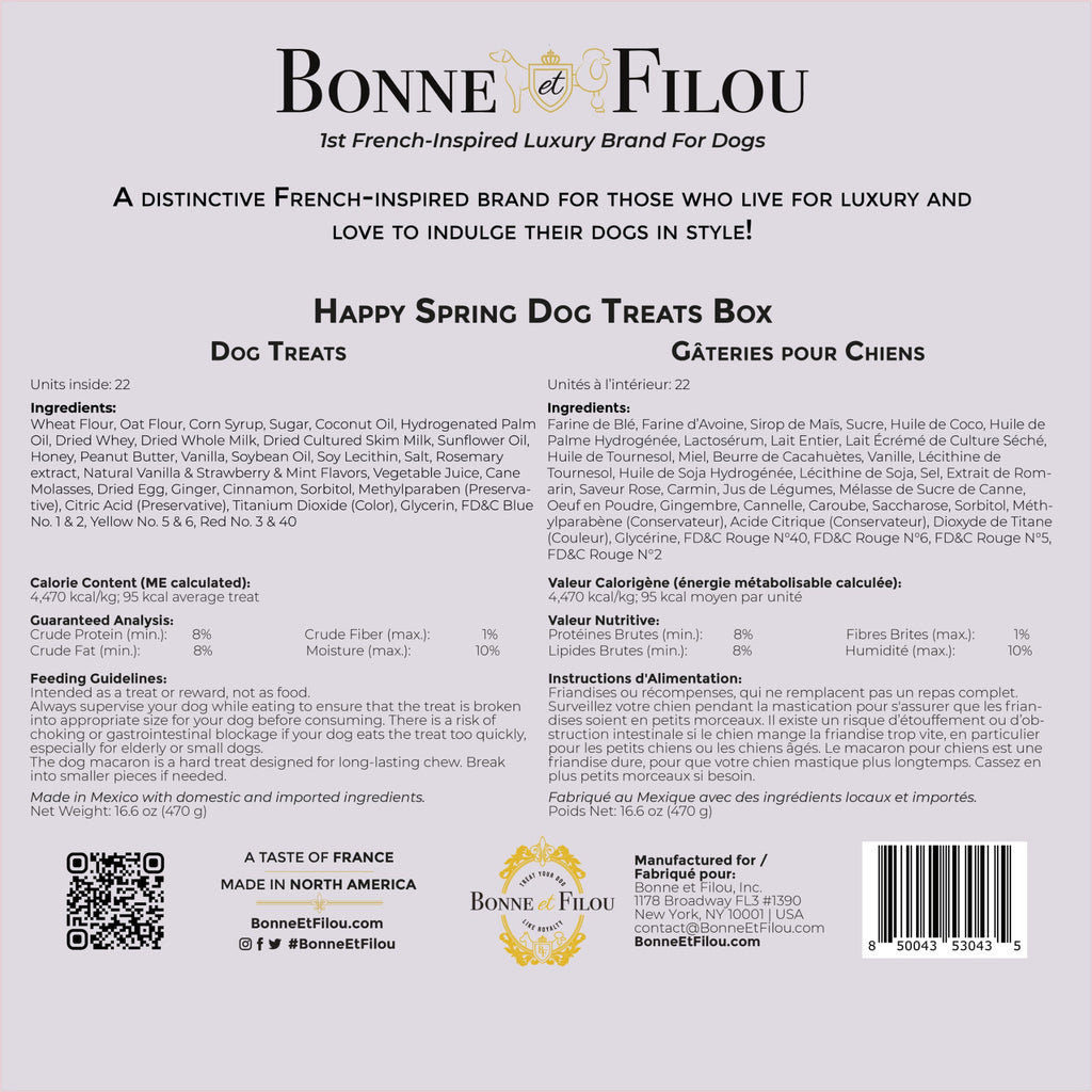 Spring Themed Dog Treats Gift Box by Bonne et Filou