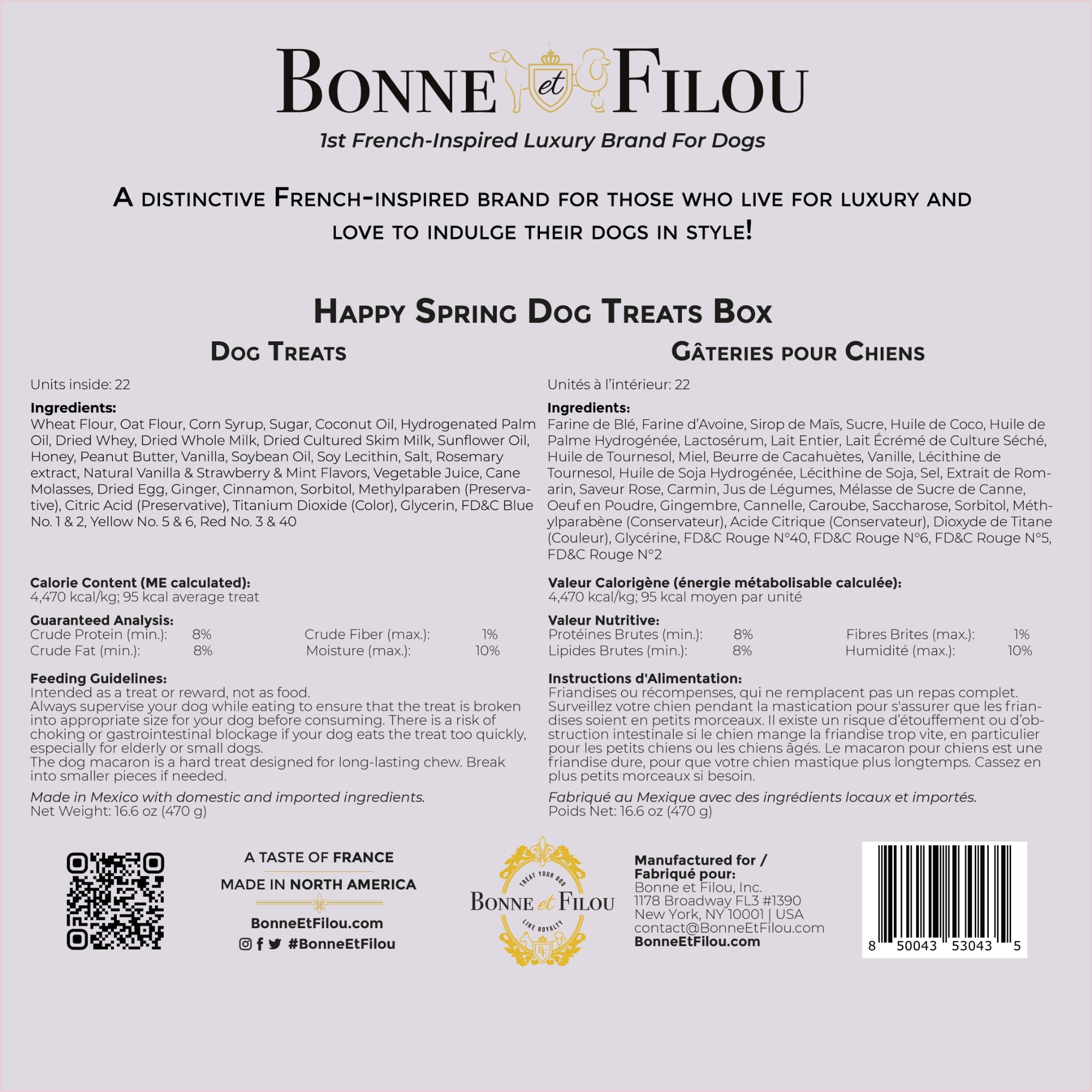 Spring Themed Dog Treats Gift Box by Bonne et Filou