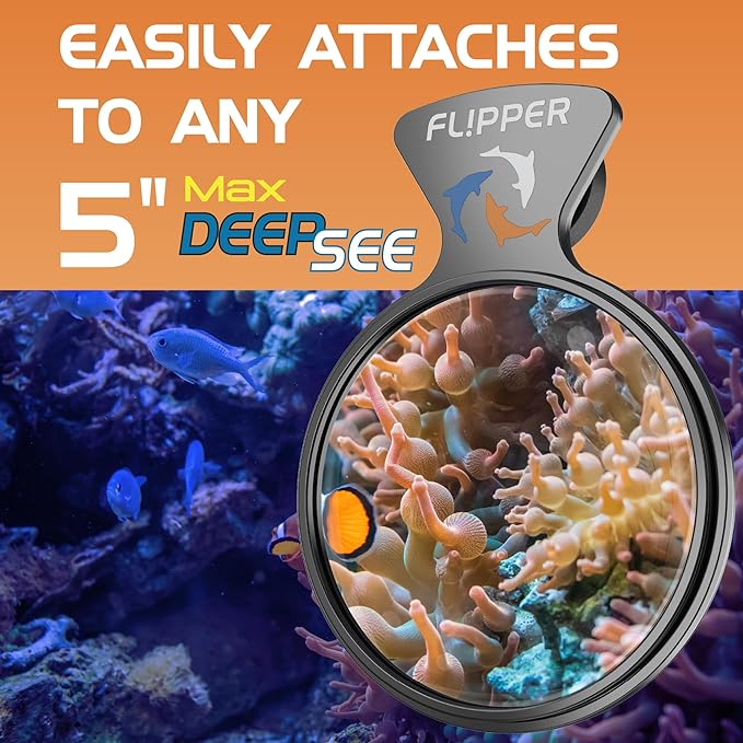 DeepSee Viewer Black Max 5" - Orange Filter by Flipper Aquarium Products