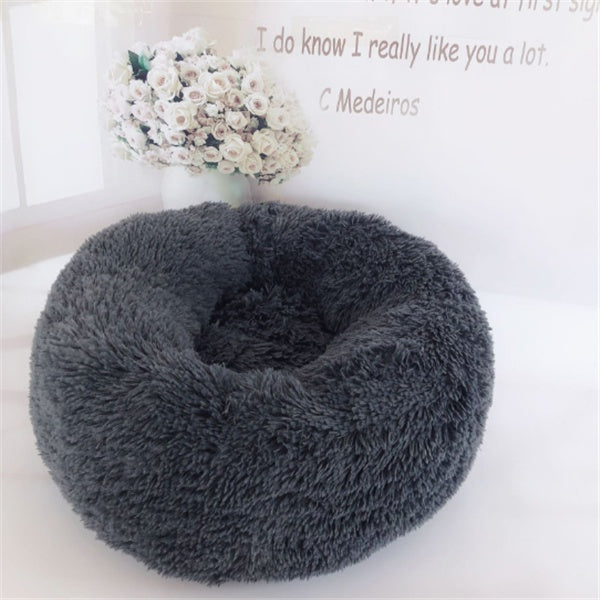 Round Long Hairy Autumn And Winter Nest Pad Cat Mattress by Amazing Pet Bargains