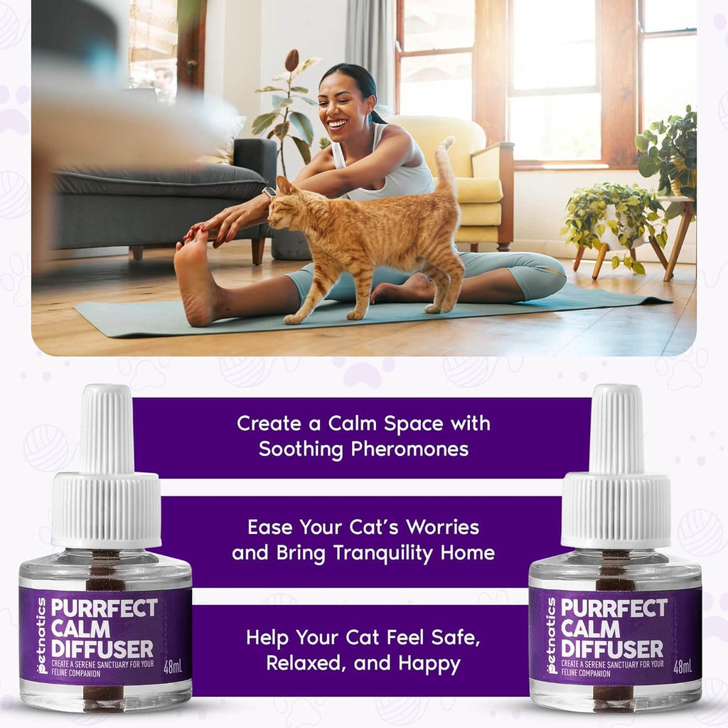 Purrfect Cat Calming Diffuser Kit with 2 Refills by Petnatics