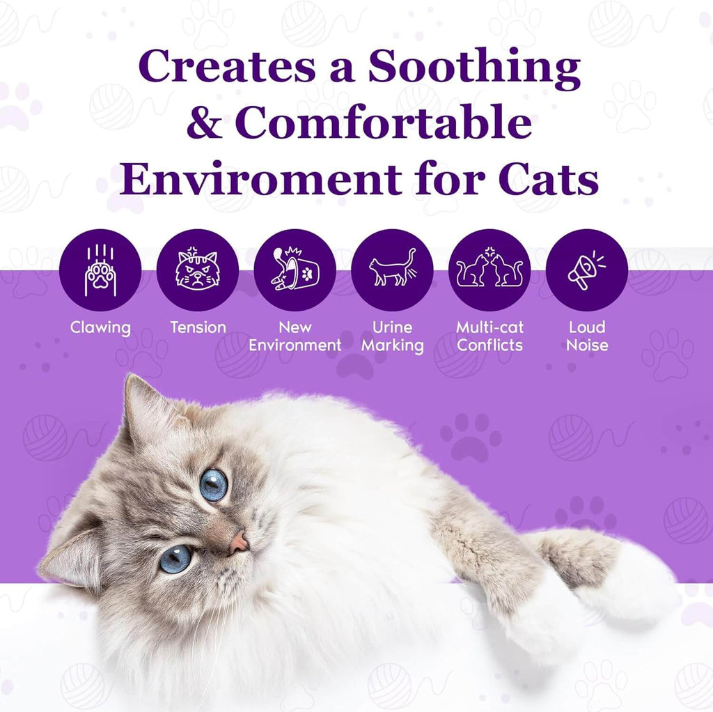Purrfect Cat Calming Diffuser Kit with 2 Refills by Petnatics