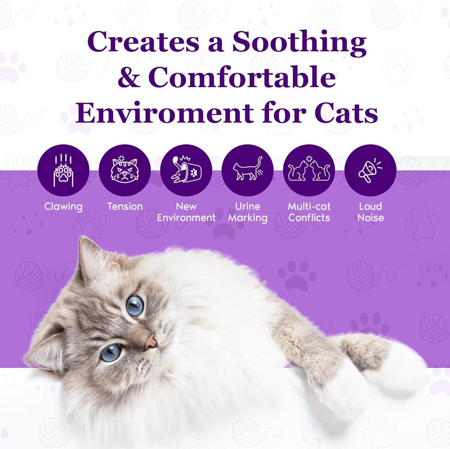 Purrfect Cat Calming Diffuser Kit with 2 Refills by Petnatics