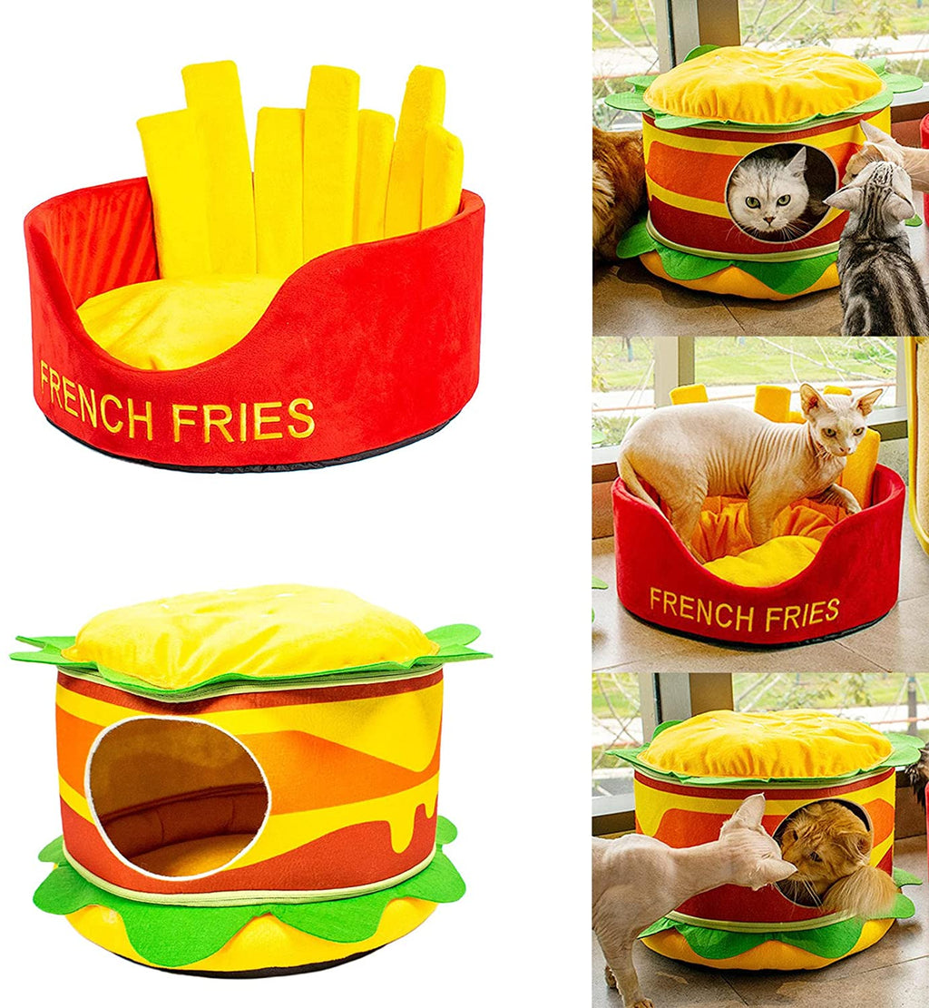 Hamburger French Fries Pet Bed by Furr Baby Gifts