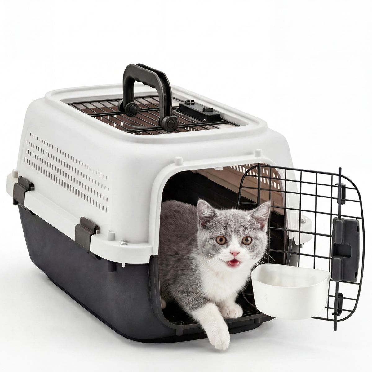 Hard-Sided Dog And Cat Carrier, TSA Airline Approved, For Small To Medium Pets by VetsPetStore