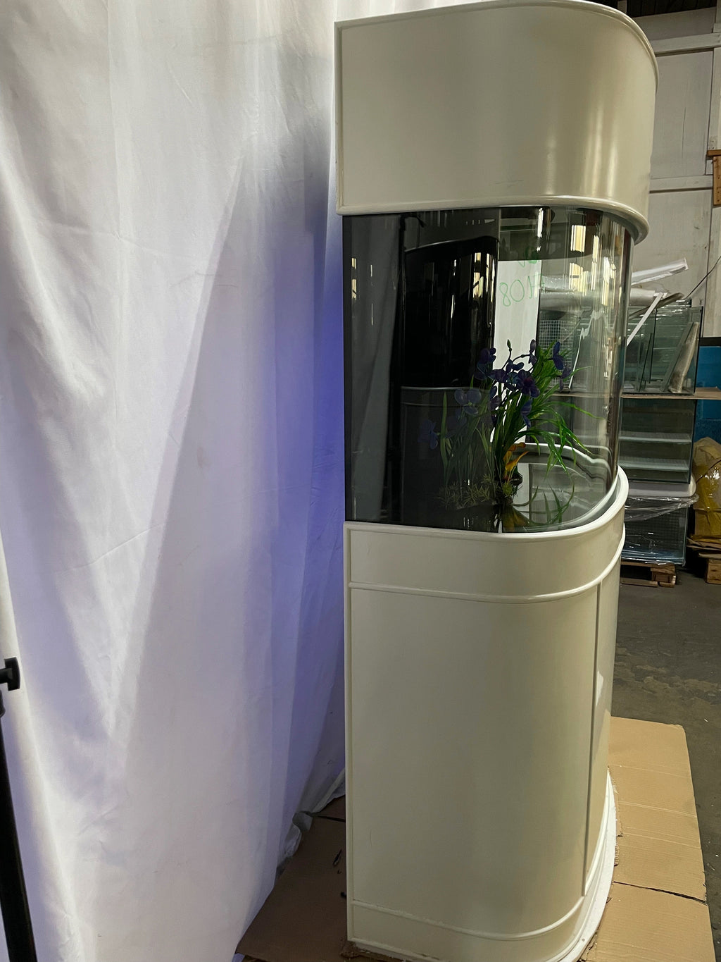 70 gallon GLASS bow front aquarium fish tank set display model by Northeast Aquariums LLC