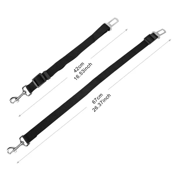 2Pcs Dog Seat Belt Leash Adjustable