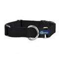 5/8″ and 1″ Black Nylon Buckle Martingale Dog Collar