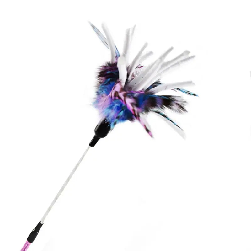 Cat Wand Toy Feather Teaser Stick by Love My Pet