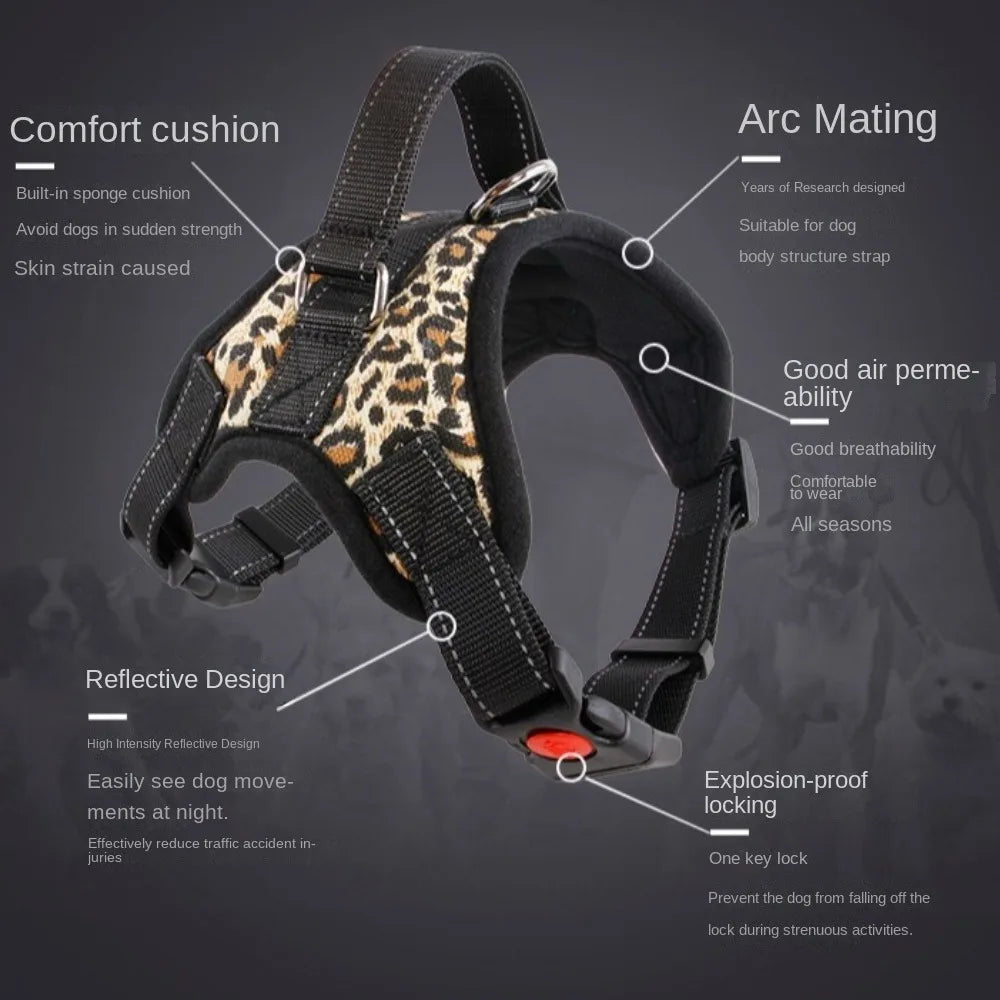 Anti Pull Breathable Pet Chest Strap Adjustable Nylon Walking Harness by Love My Pet