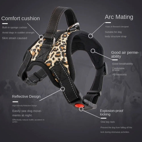 Anti Pull Breathable Pet Chest Strap Adjustable Nylon Walking Harness by Love My Pet