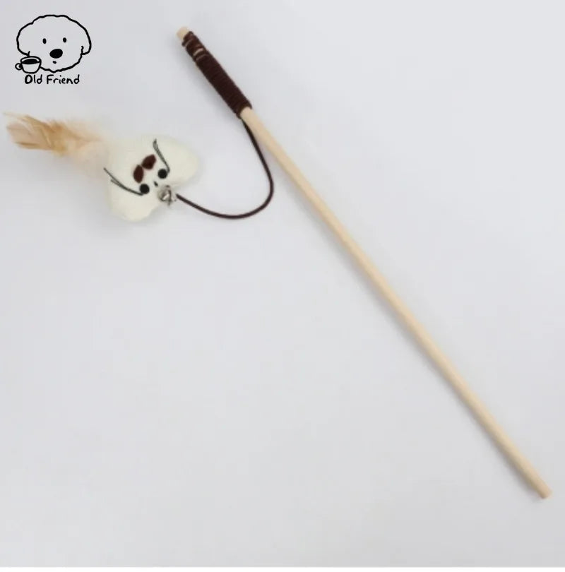 Wooden Handmade Cat Feather Toy by Love My Pet
