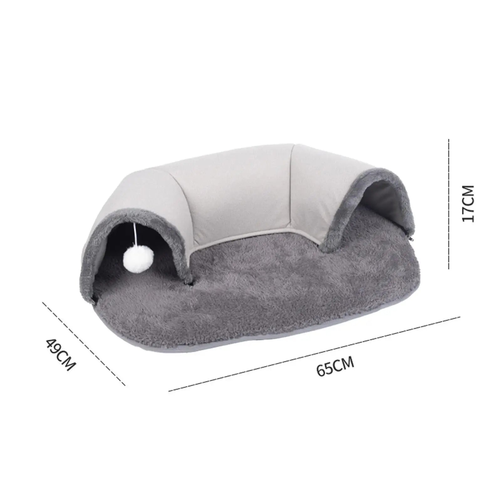 Cat Tunnel and Bed, Washable Soft Anti Slip Bottom