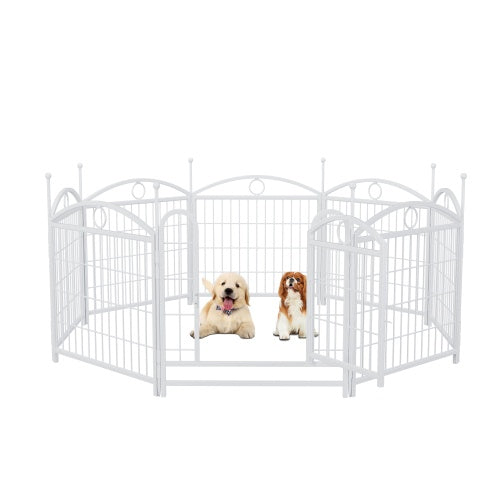 Dog Playpen Indoor 24 Inch 8 Panel Metal Dog Playpen by Love My Pet
