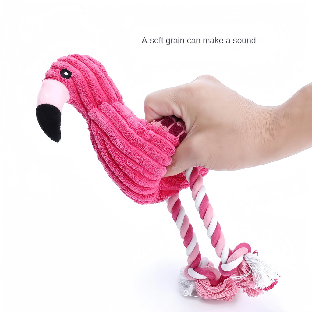 Flamingo Shape Squeaky Toys by Love My Pet