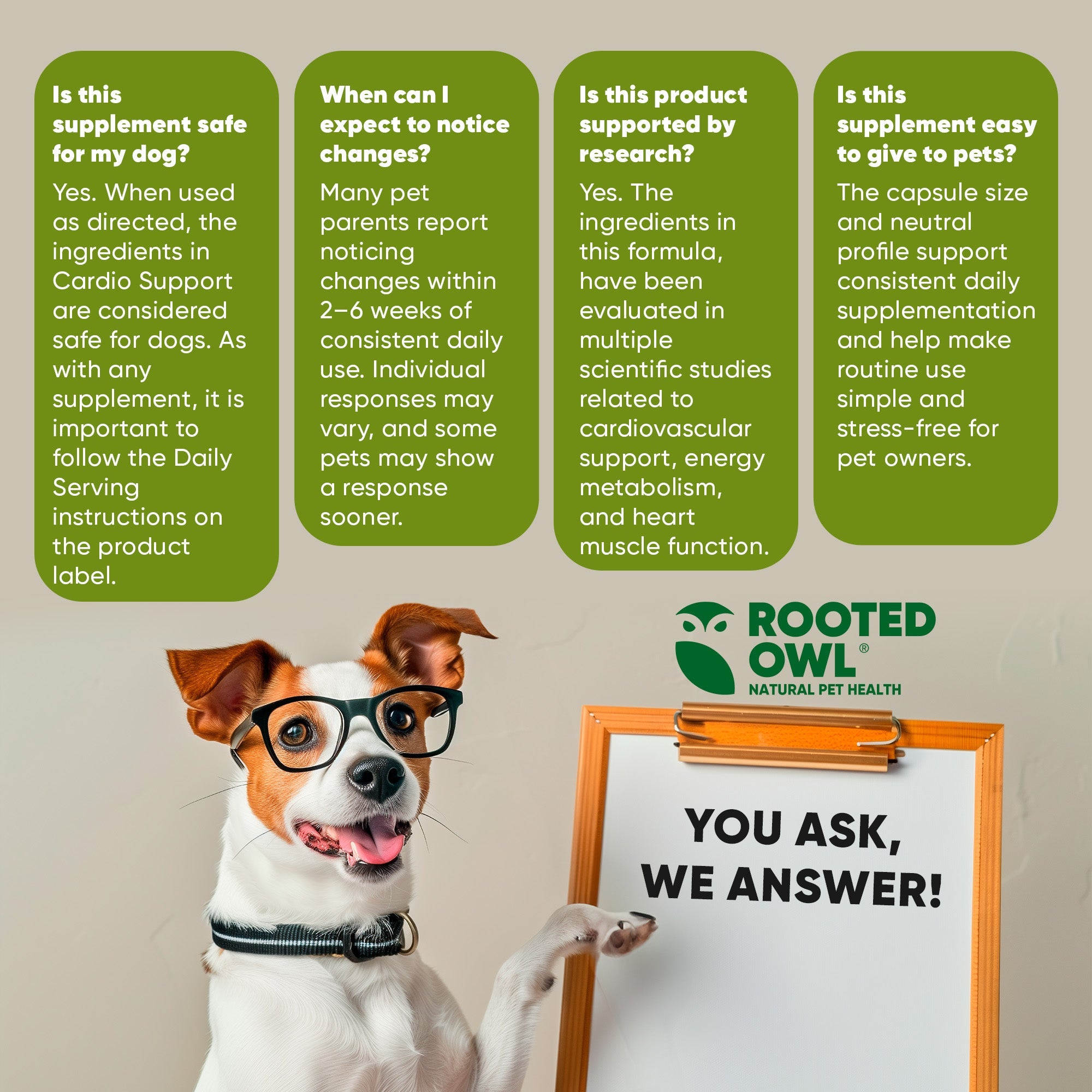 Cardio Support by Rooted Owl Pet Supplements