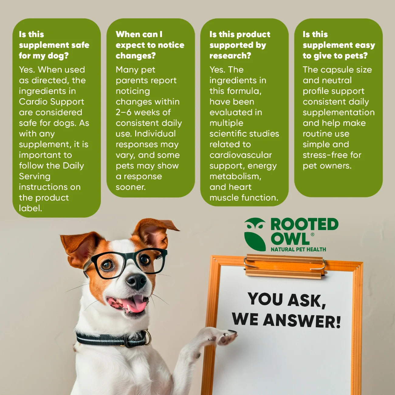 Cardio Support by Rooted Owl Pet Supplements