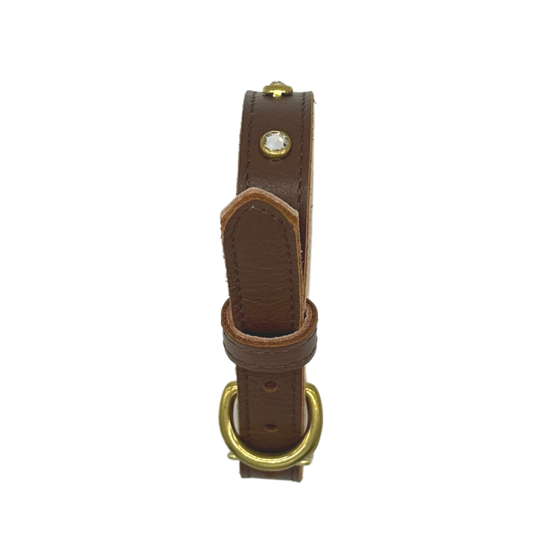 Plain Leather Dog Collar by Bonne et Filou
