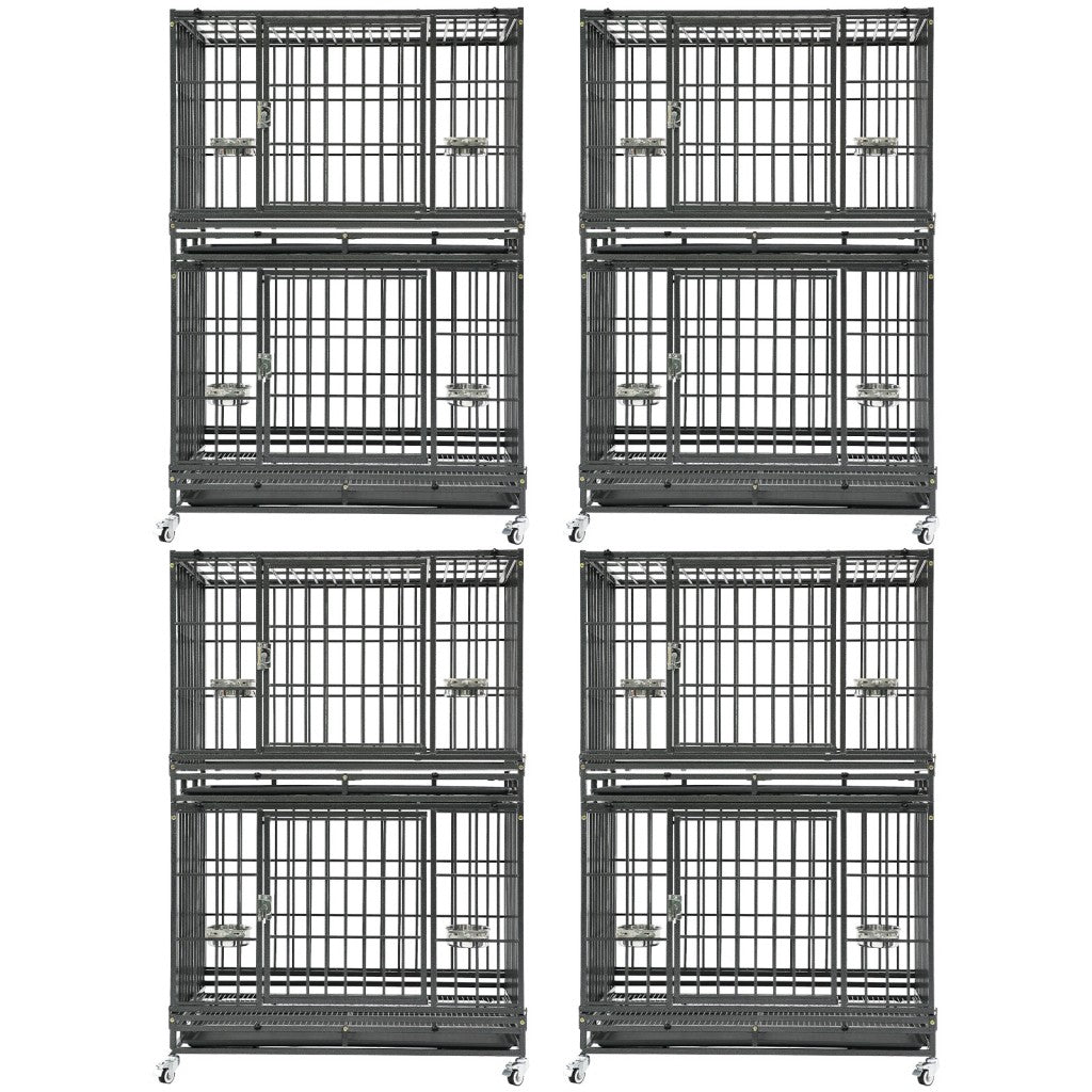 37" Stackable Heavy Duty Dog Crate 371D07 by Homey Pet Official