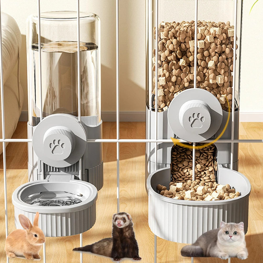 Hanging Water And Food Dispenser by Love My Pet