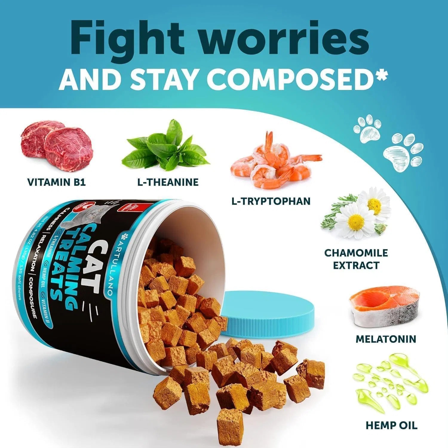 Hemp Cat Calming Treats For Stress & Anxiety Relief