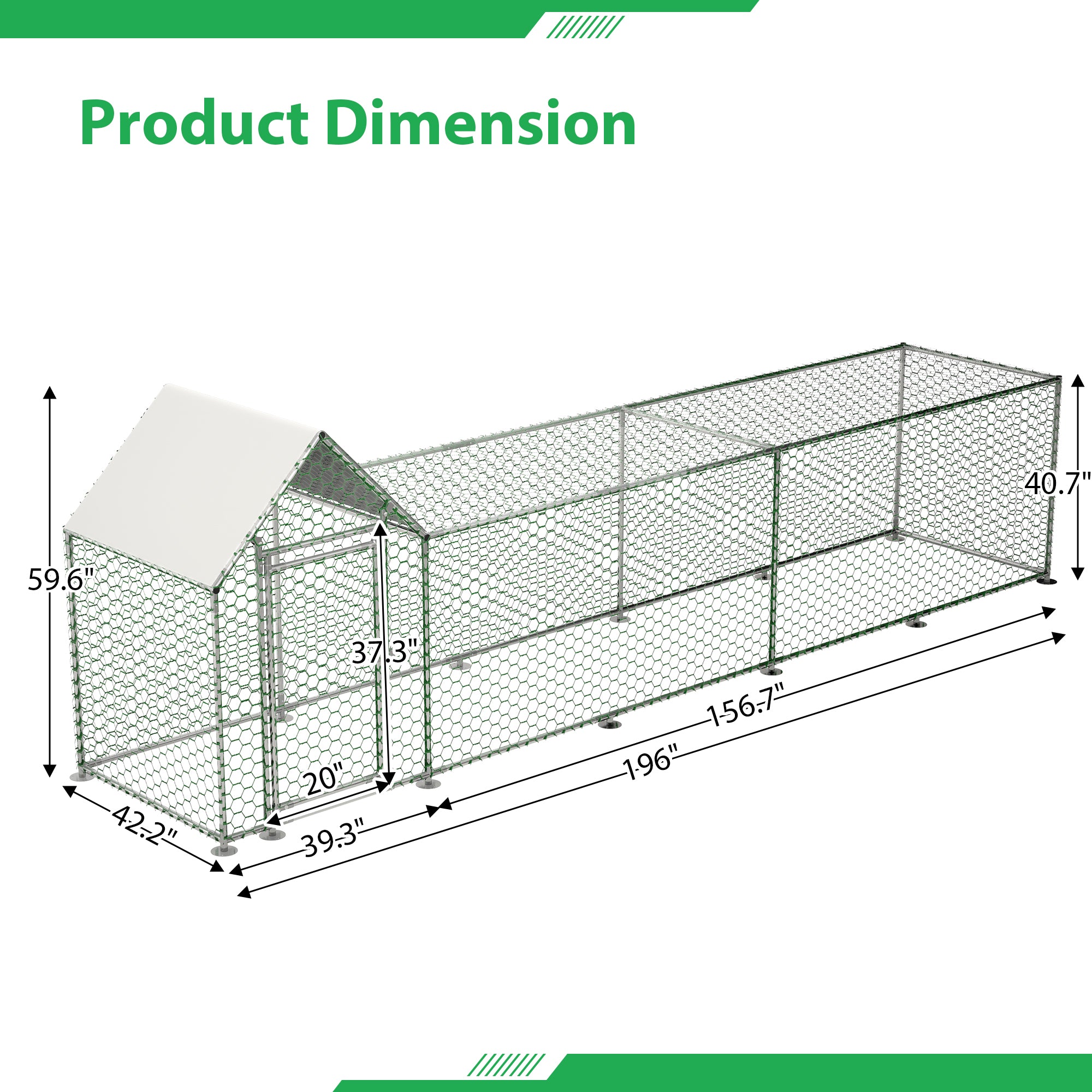 Metal Chicken Enclosure with Cover