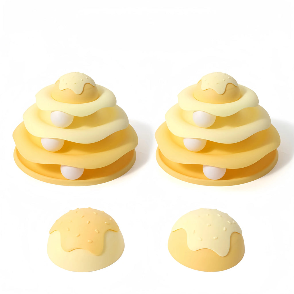 Cat Toy Tower Turntable Roller Balls 4 Levels by Love My Pet