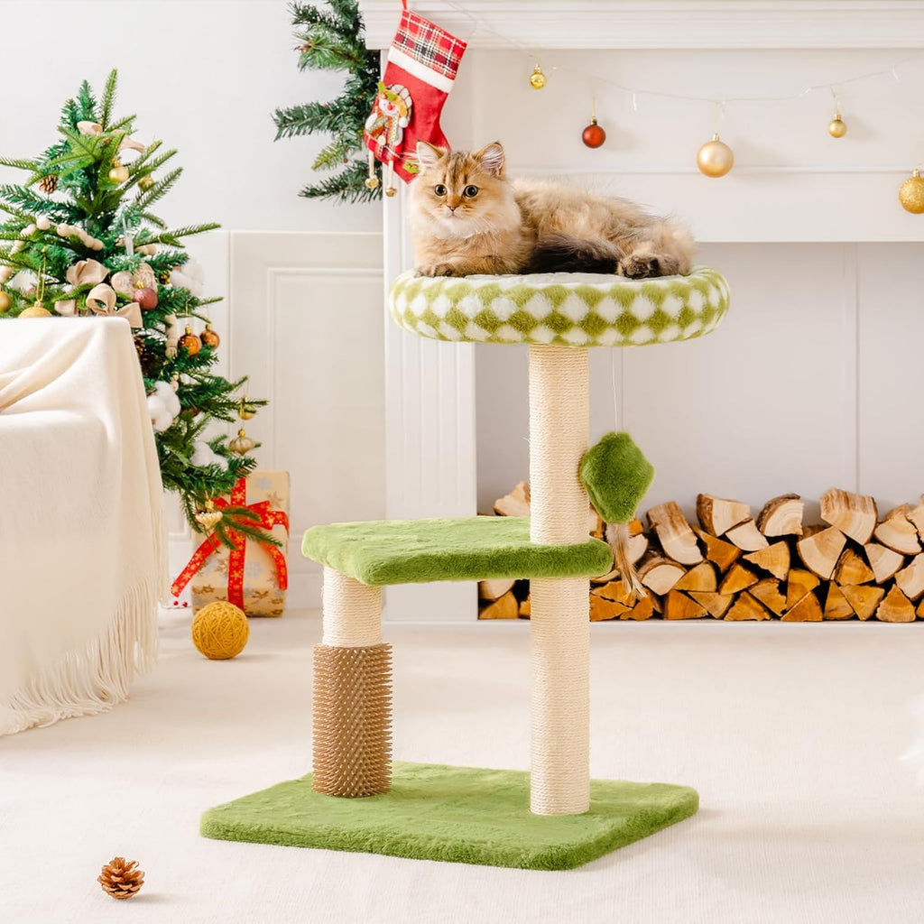 Large Cat Tree Tower Multi-Level Scratching Post with Removable Perch & Interactive Toys