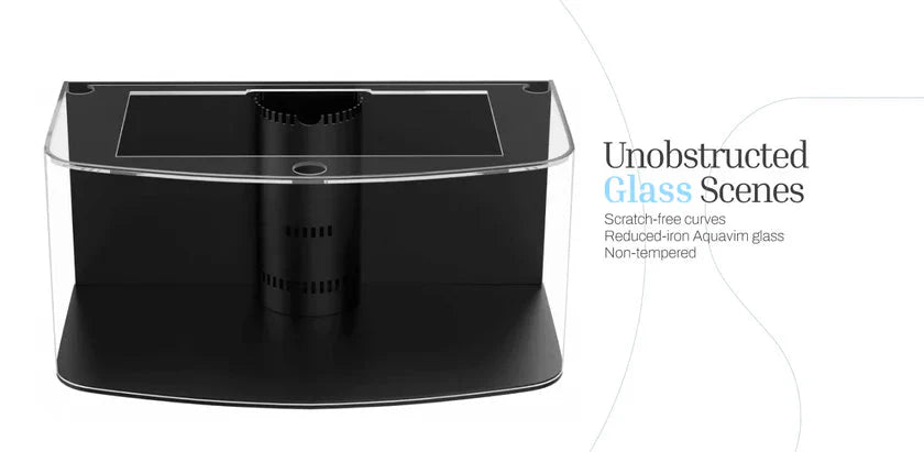 90 Gallon 3/4 Cylinder Glass Reef-Ready Aquarium Set in Abyss Black by AQUA VIM
