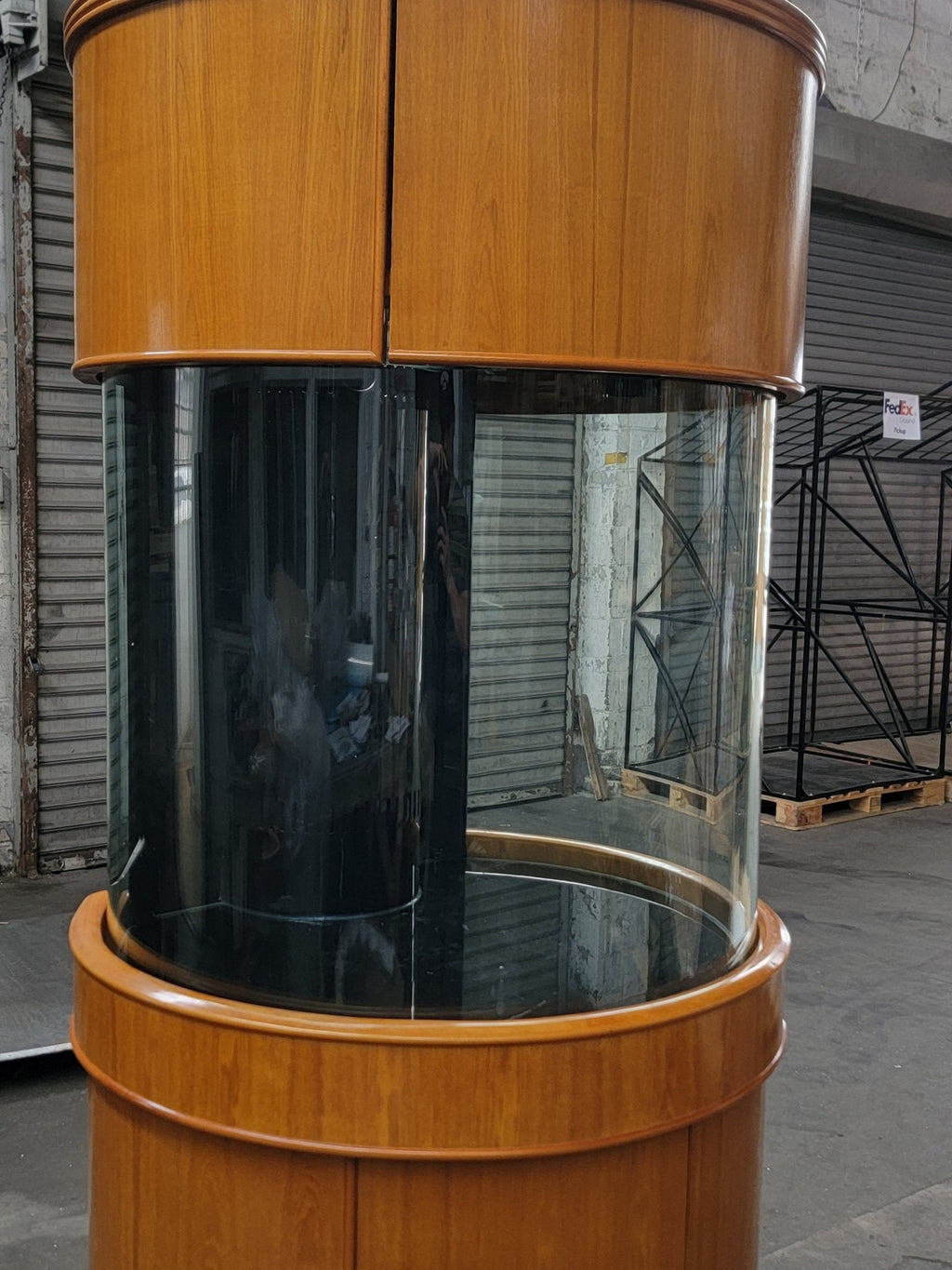 90g 3/4 Cylinder Glass Reef-Ready Aquarium in Golden Oak by AQUA VIM