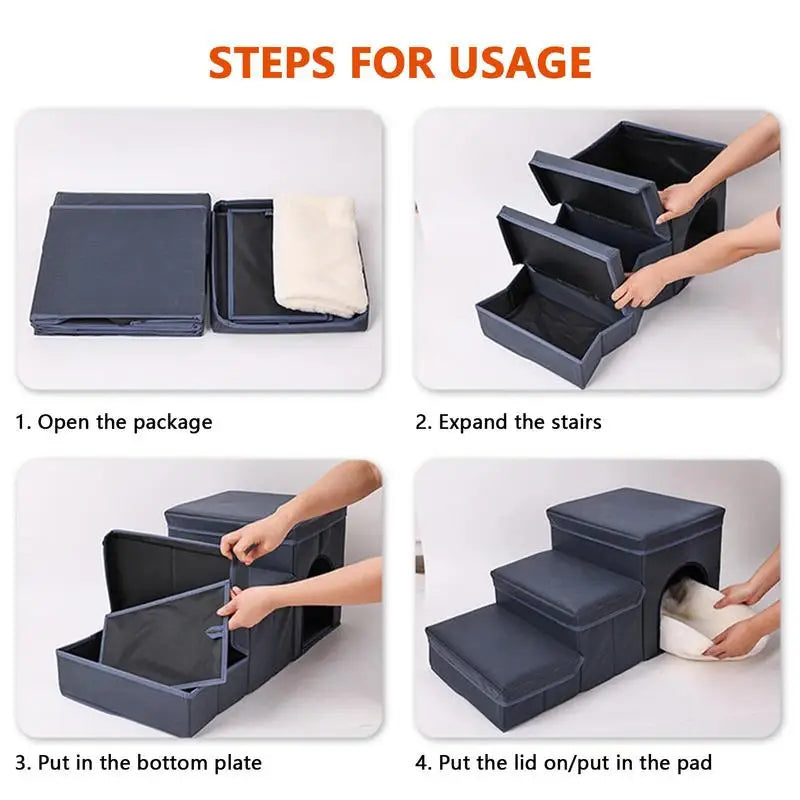 Pet Storage Stairs 3 Steps Stairs by Love My Pet