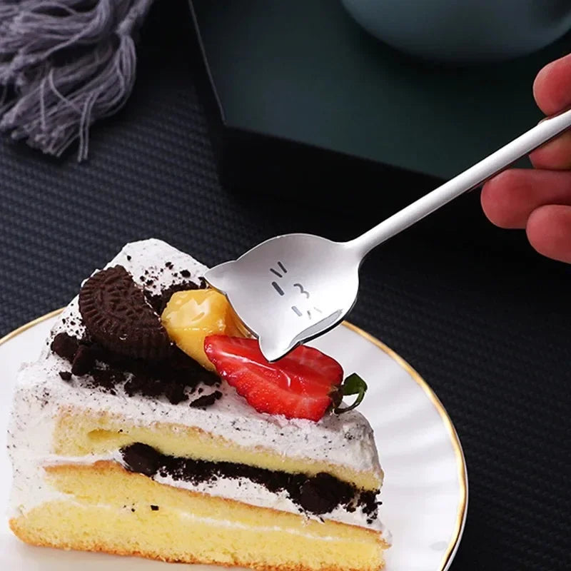 Cute Cat Stainless Steel Spoon Set by Love My Pet