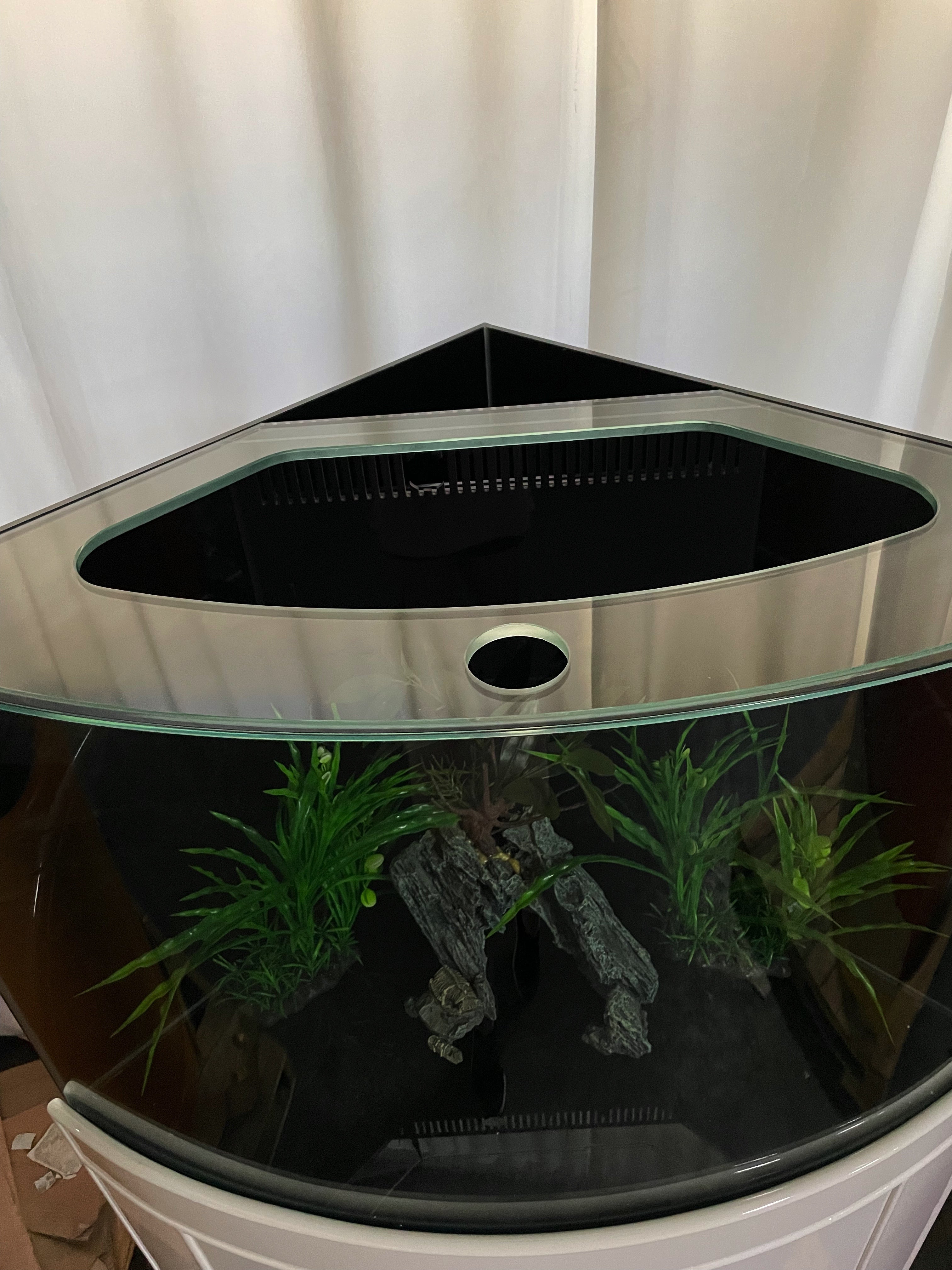 66 gallon GLASS corner bow front aquarium fish tank set NEW! by Northeast Aquariums LLC