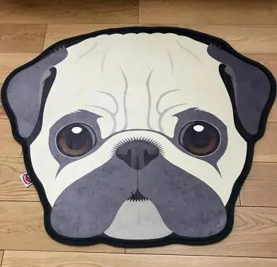 Thick Cartoon dog head shape Anti-Slip Rugs