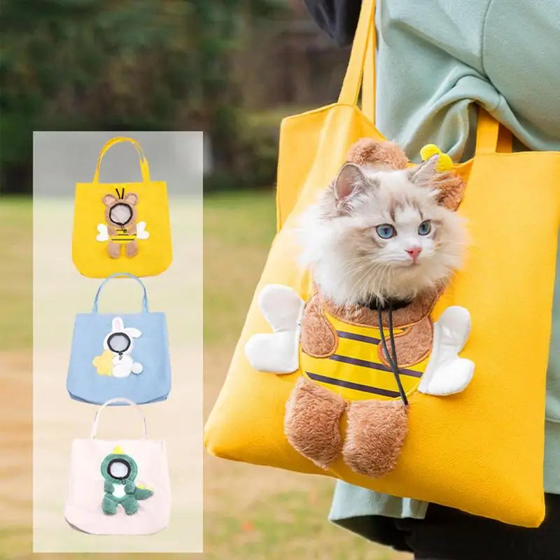 Cute Pet Shoulder Carrying Bag With Adjustable Hole by Love My Pet