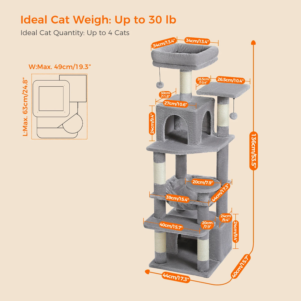 #1 Multi-Level Cat Tree Cat Tower with Scratching Post by Love My Pet