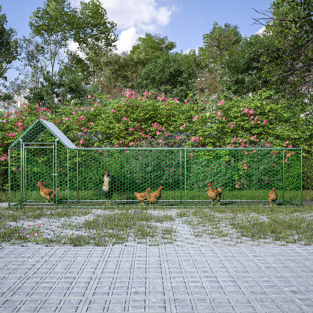 Metal Chicken Enclosure with Cover by VetsPetStore